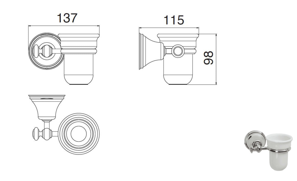 Glashalter - Antik Serie 8200
