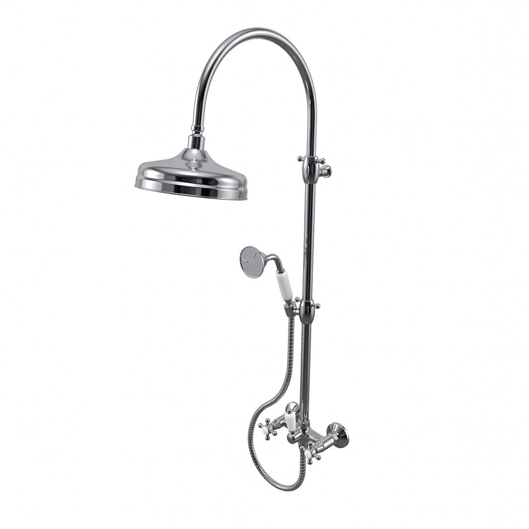 Komplette Duschsäule mit externem Duschanschluss - Old Fashion