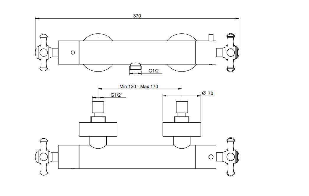 Thermostat Brausearmatur – Old Italy