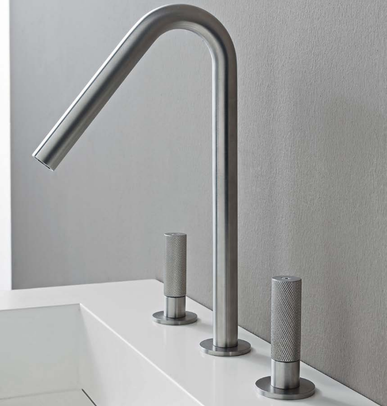 TREEMME 22MM 3-Loch Waschtischmischer 2-Griff 160 mm – Edelstahl