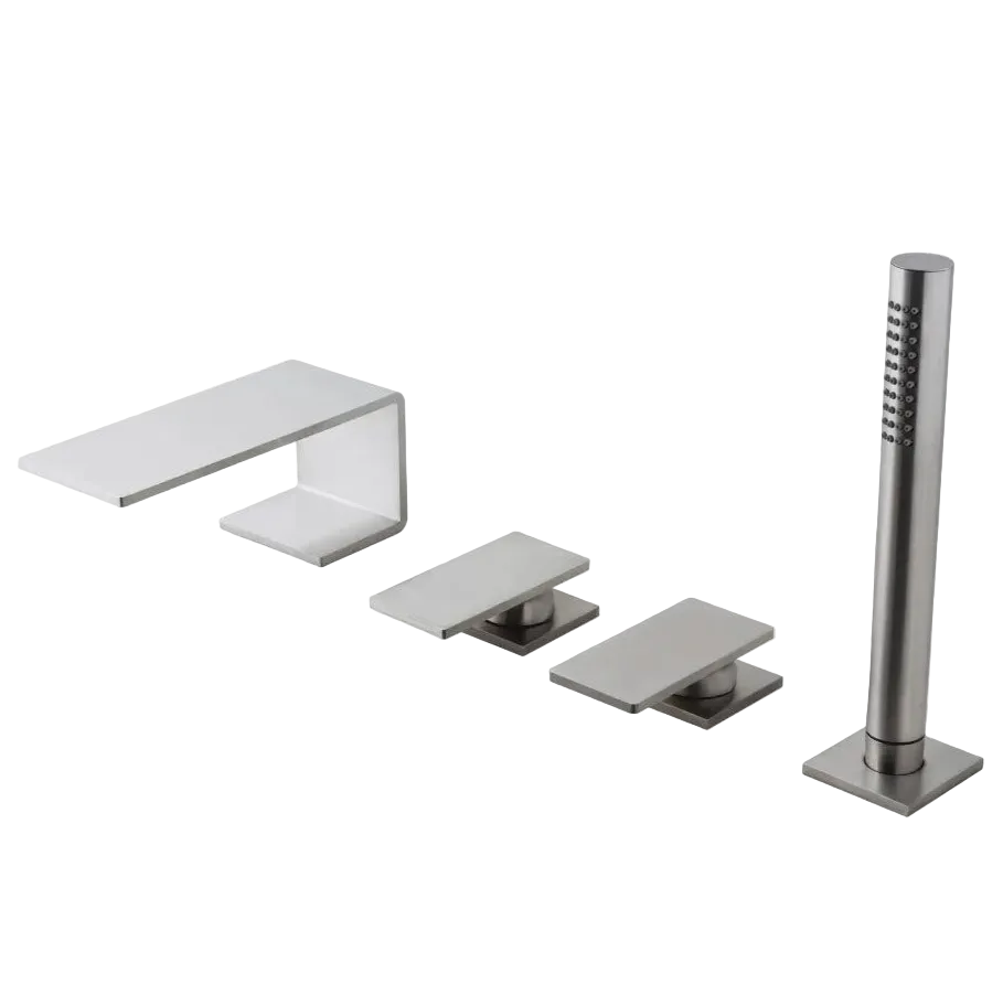4 Loch Wannenrandarmatur mit Handbrause - 5mm