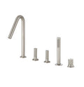 Treemme 22mm IT6006IS2GZZ 5-Loch Wannenrandarmatur Edelstahl – Handbrause