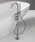 Treemme RWIT 6084 IS 01 – Bodenstehender Badewannenmischer 22mm, Frosted Inox