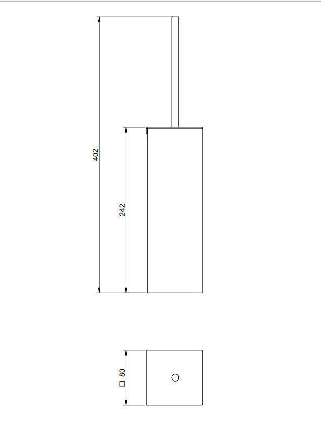 Treemme 5mm WC-Bürstenhalter – Edelstahl gebürste