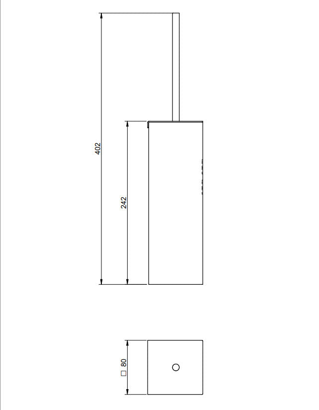 Treemme 5mm Toilettenbürste wandhängend – Edelstah