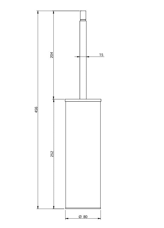 Treemme 28mm Toilettenbürstenhalter aus Edelstahl – IT 4Z07 IS ZZ ZZ