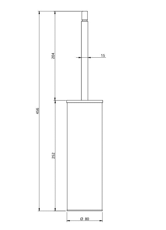 Treemme 28mm Toilettenbürstenhalter Wandmontage aus Edelstahl – IT 4Z13 IS ZZ ZZ