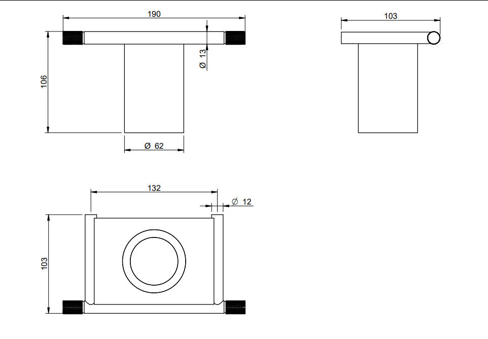 Treemme IT 8304 IS ZZ ZZ Glashalter 22mm Edelstahl