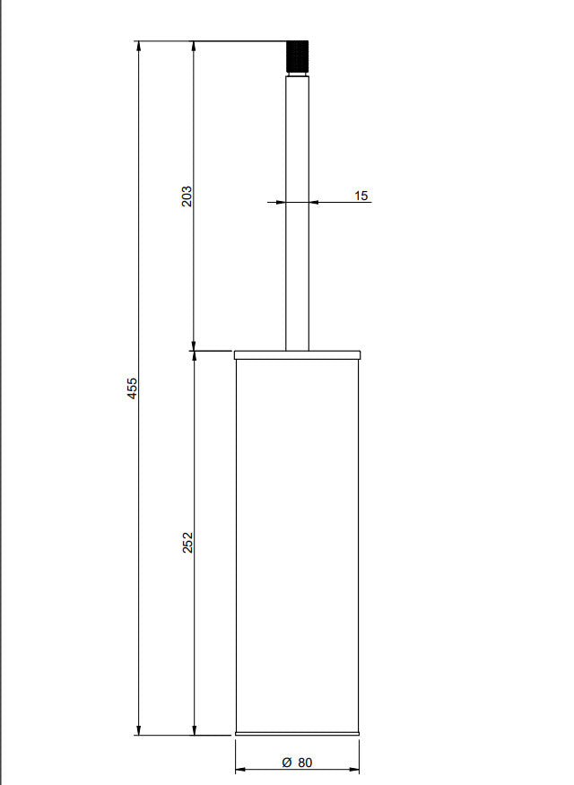 Treemme IT 8307 IS ZZ ZZ WC-Bürstenhalter 22mm Edelstahl