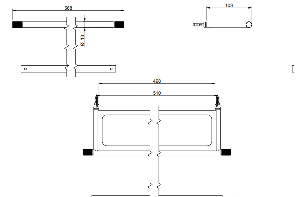 Treemme IT 8326 IS ZZ ZZ Badablage 56,8 cm 22mm Edelstahl