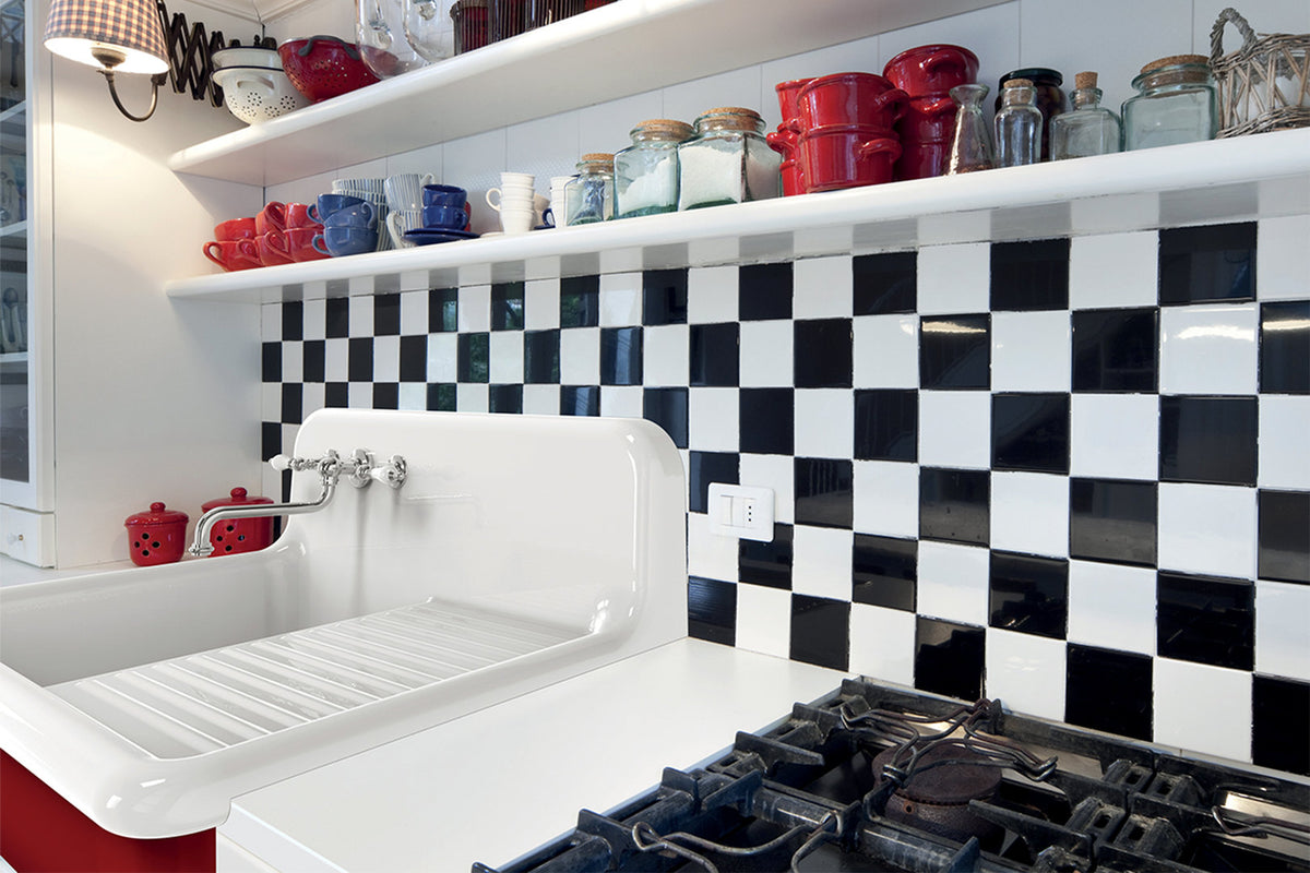 90 cm Einbeckenspüle mit Abtropffläche TrueColors Kitchen
